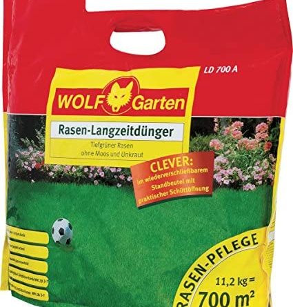 Wolf Garten Rasen-Langzeitdünger, organisches Material, grün, 33 x 26 x 13 cm, 636049