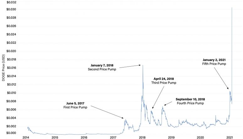 Top 5 Dogecoin Pumps im Wandel der Zeit