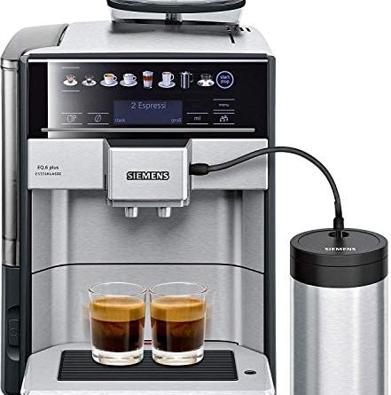 Siemens TE657F03DE EQ.sechs plus S700 Extraklasse Kaffeevollautomat inbegriffen Milchbehälter, Edelstahl