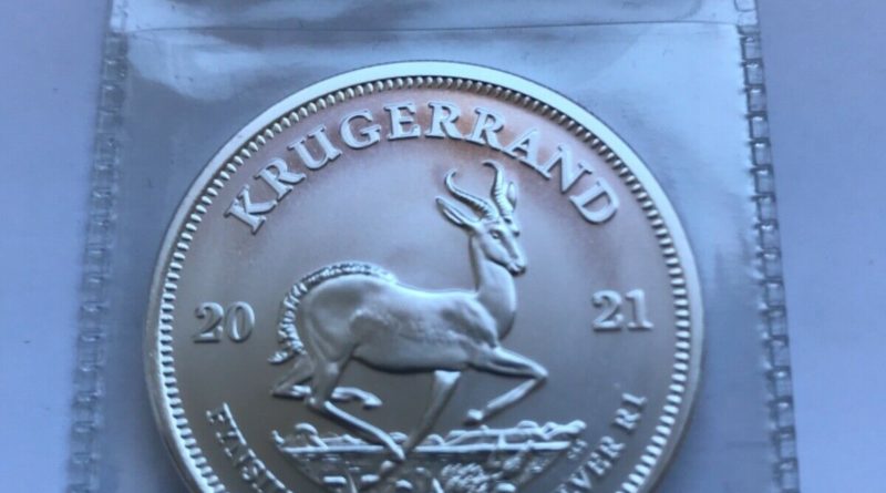 1 Silbermünze: 1 Unze (1Oz)  Krügerrand  2021, Südafrika