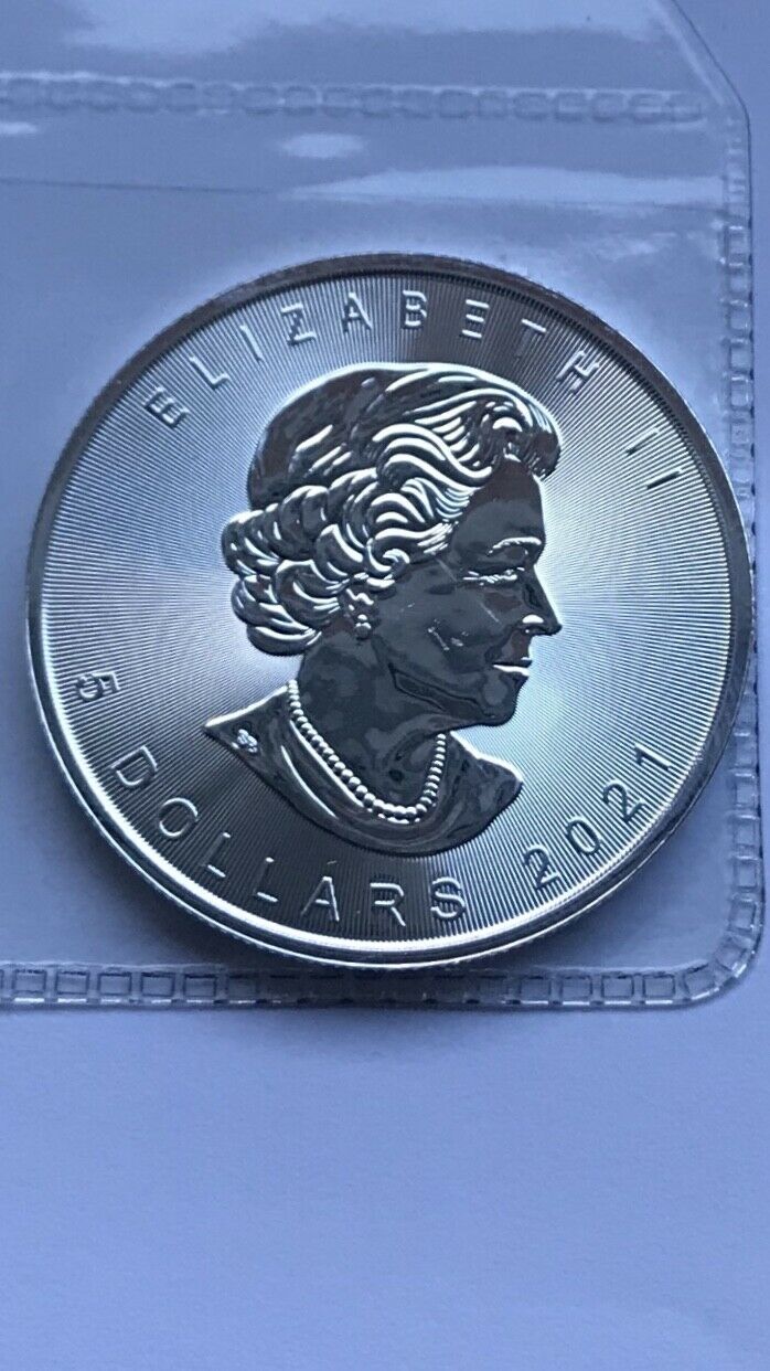 1 Silbermünze: 1 Unze (1Oz)  Maple Leaf, Silver Canada, 2021