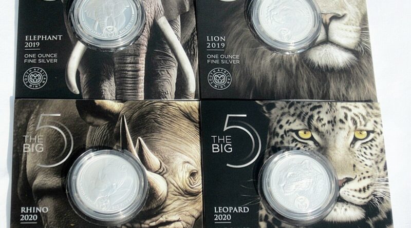 1 Oz Silber Big Five Elefant,Löwe,Nashorn,Leopard,Büffel Silbermünze zur Auswahl