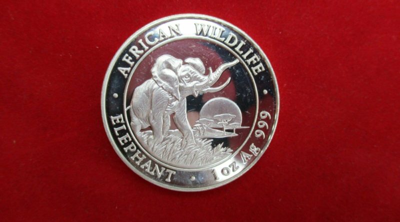 Somalia 100 Shillings von 2009 WWF Elefant Elephant 1 Oz Unze 999 Silber proof