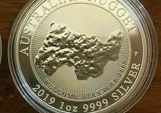 1 Dollar Australien 2019: Welcome Stranger – 1 Oz Unze Silber – Nugget Serie