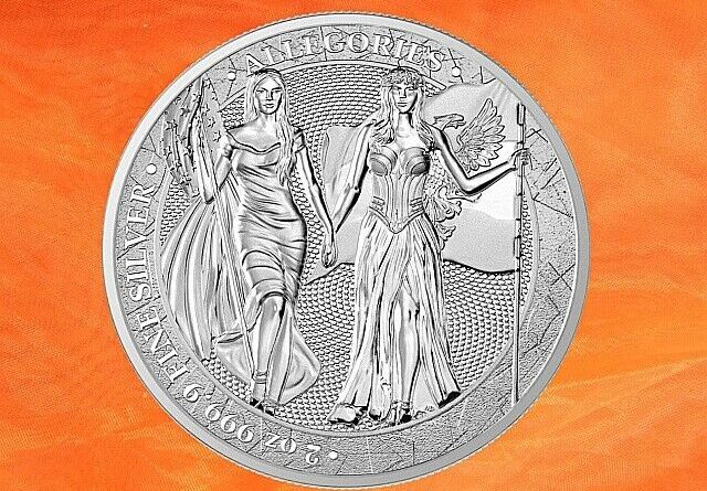 2 Oz Silber Unzen Germania 2019 – The Allegories – Columbia & Germania 10 Mark