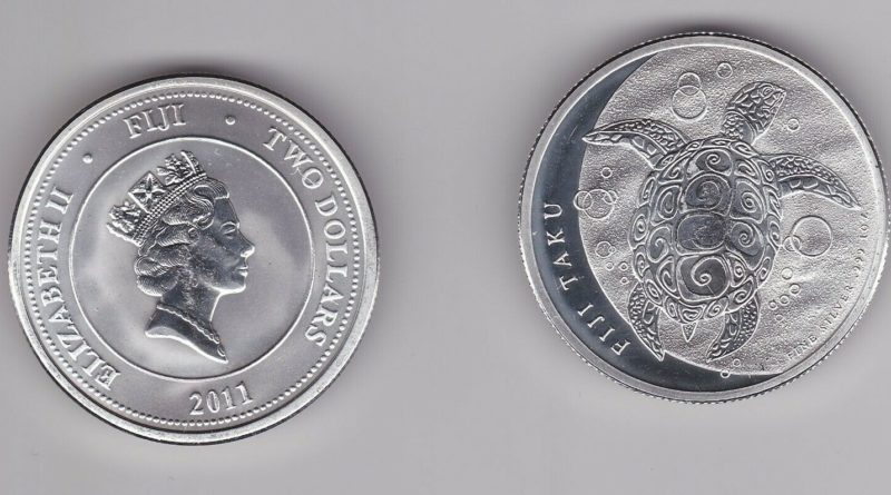 2 Dollar Fiji 2011 Taku – Turtle Schildkröte Karettschildkröte 1 Oz Unze Silber