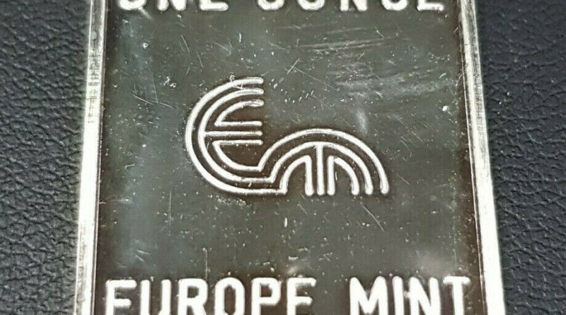 Europe Mint Silberbarren Feinsilber 999 Silber Barren reines Silber 1 OZ Unze