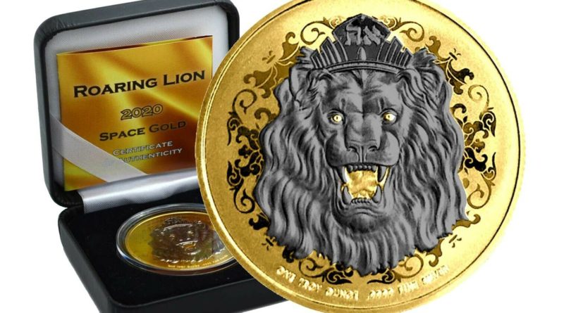 1 Unze Silber Niue Roaring Lion 2020 Gold Space Edition