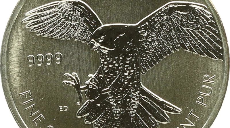 Kanada 2014: 1 Unze oz Silber Birds of Prey – Wanderfalke –  st BU in Kapsel