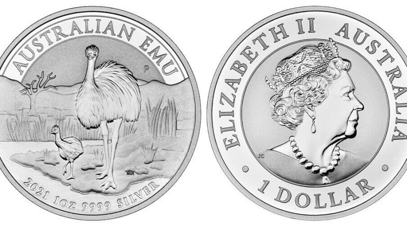 AUSTRALIEN 1 DOLLAR EMU 2021 SILBER 1 UNZE STEMPELGLANZ/ST