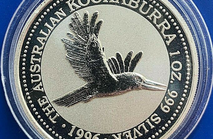 Australien – 1 Dollar Kookaburra 1996 Feinunze – 1 OZ Silber 999/-