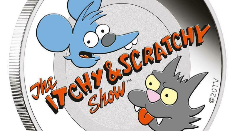 Tuvalu – 1 Dollar 2021 – Die Simpsons™ – Itchy & Scratchy™ – 1 Oz Silber PP
