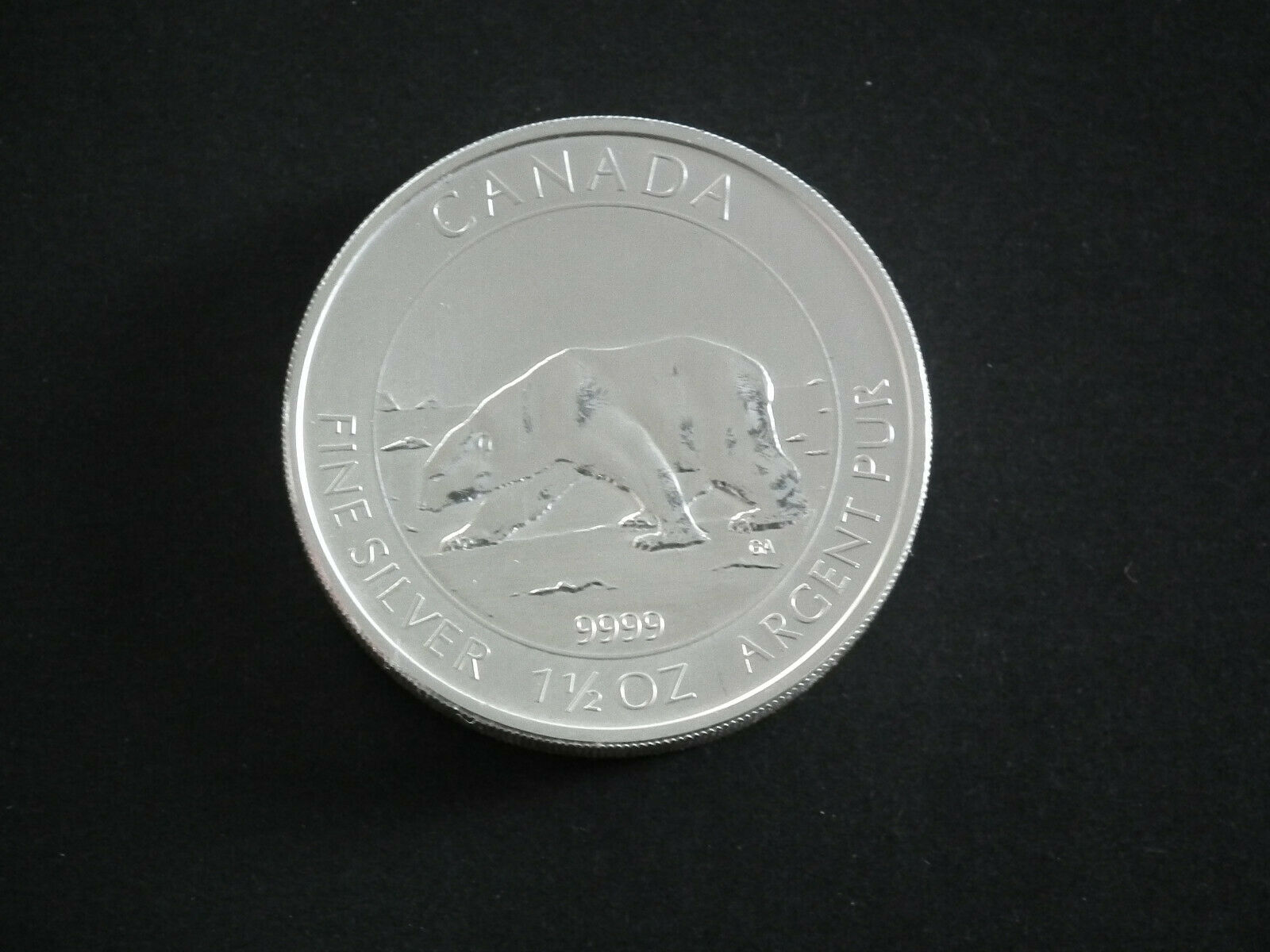 1,5 OZ Unzen Silbermünze “Polarbär” 8 $ Canada 2013 Feinsilber 9999  46,65 Gramm