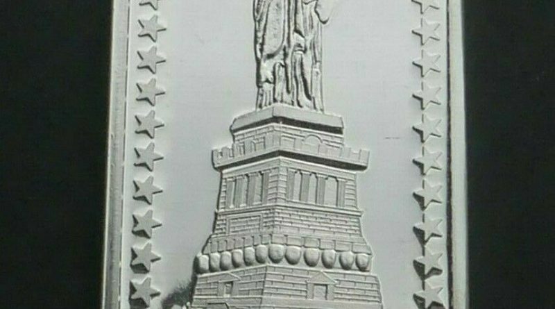 1 OZ Unze Silber –  Statue of Liberty Feinsilber .999 Hamilton Mint Motivbarren