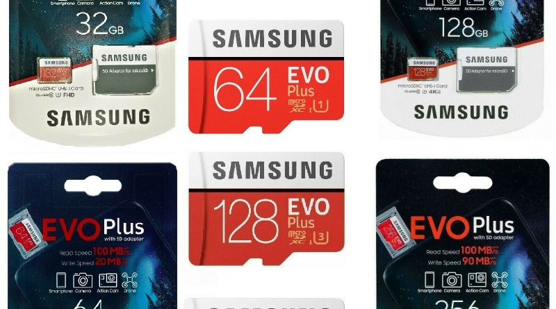 Micro SD Karte 32GB 64GB 128GB 256GB Speicherkarte SDXC Class10 Samsung Evo Plus