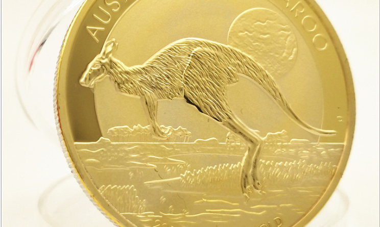 1 Unze Australian Gilded Plated  kangaroo no gold