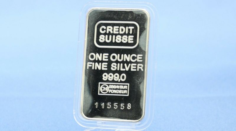 Silberbarren 1 Oz  Credit Suisse  1 Unze  999 Silber