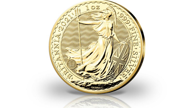 Britannia 1 oz Silber 2021 Großbritannien mit Gold