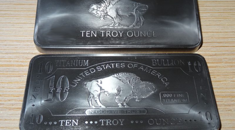 10 oz Titanbarren Büffel (American Buffalo Titan Barren Titanium Unze Unzen) NEU