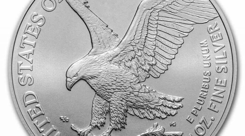 1 oz. Silber 999 1 USD ***American Eagle Typ II*** 2021 stgl./BU in Münzkapsel