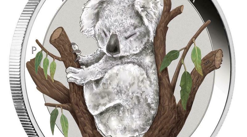 1 Unze Silber Koala 2021 Australien farbig coloriert ANDA Coin Show