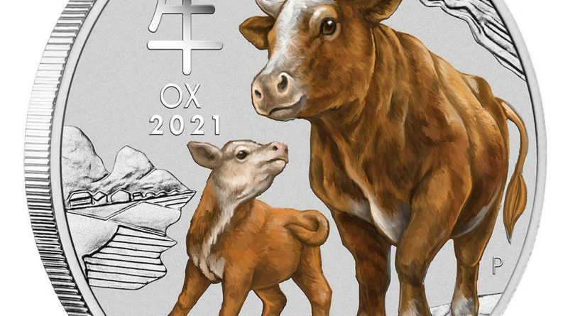 Australien 1 Dollar 2021 – Jahr des Ochsen | Ox (2.) Lunar III. – 1 Oz Silber ST