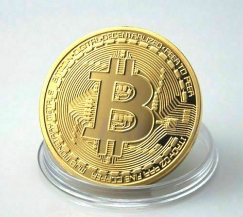 1 UNZE – BITCOIN – COMPUTER WÄHRUNG – MEDAILLE – 24 KARAT GOLD / VERGOLDET