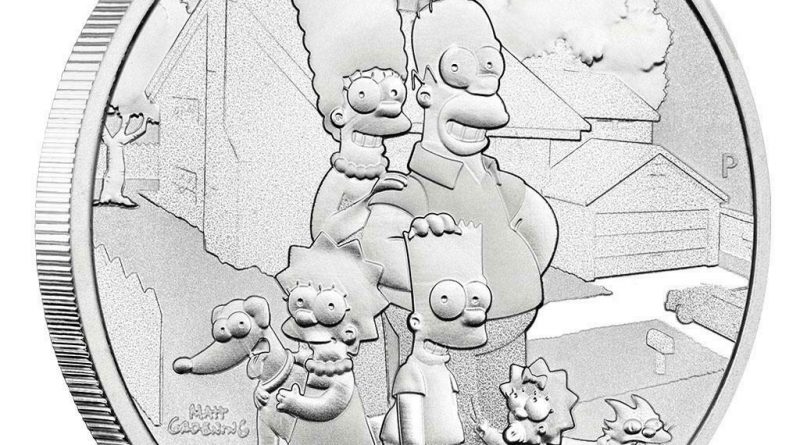 Tuvalu – 1 Dollar 2021 – Die Simpsons™ – Die Simpson™ Familie – 1 Oz Silber ST