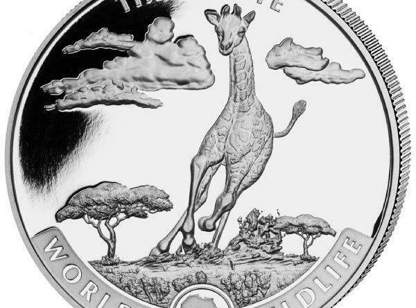 Kongo Giraffe 2019 1 OZ Unze Silber Silver Argent Congo Girafe