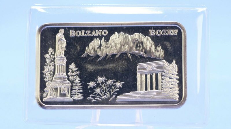 Silberbarren 1 Oz  Pamp 1 Unze  999 Silber Motivbarren Bozen