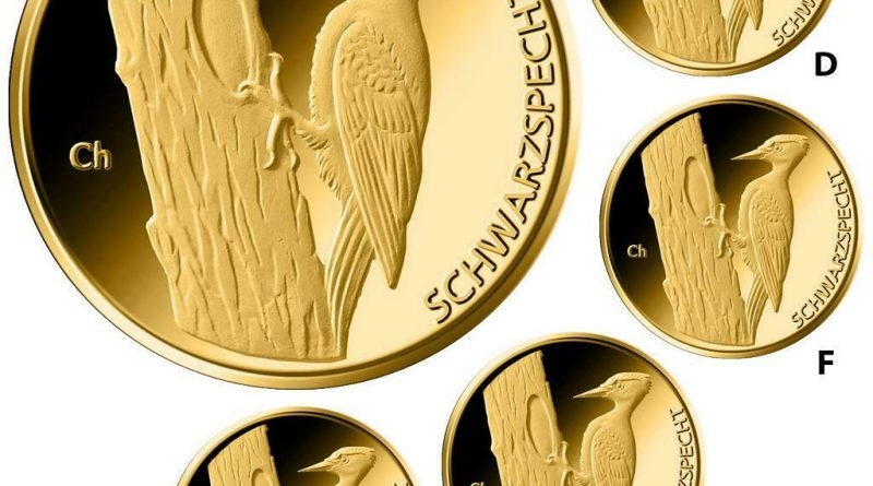 Deutschland 5 x 20 Euro 2021 – Schwarzspecht – Satz A-D-F-G-J – 19,45 gr Gold ST