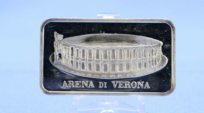 Silberbarren 1 Oz  Pamp 1 Unze  999 Silber Motivbarren Arena Di Verona