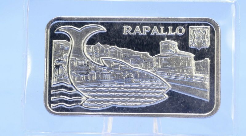 Silberbarren 1 Oz  Pamp 1 Unze  999 Silber Motivbarren Rapallo