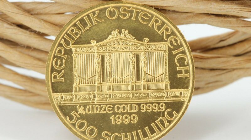 Österreich 500 Schilling 1999 Gold Münze 999 Wiener Philharmoniker 1/4 Oz Gold