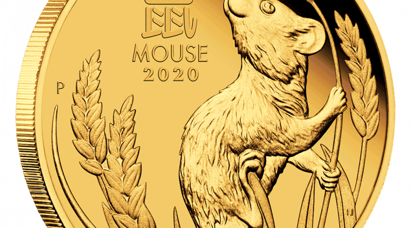 Australien 100 Dollar 2020 – Jahr der Maus | Mouse (1.) Lunar III – 1 Oz Gold PP