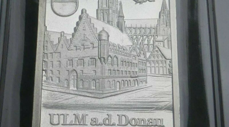 1 OZ Unze Silber – Ulm an der Donau Motivbarren .999 Südwestbank verschweißt