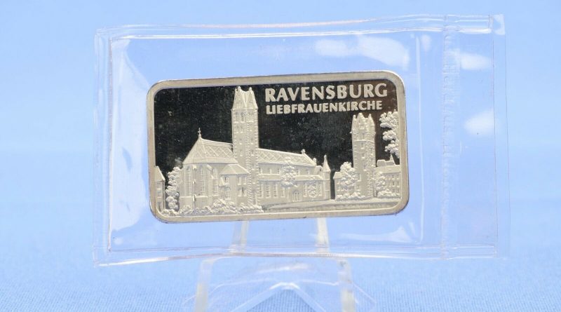 Silberbarren 1 Oz Heraeus 1 Unze  999 Silber Motivbarren Ravensburg