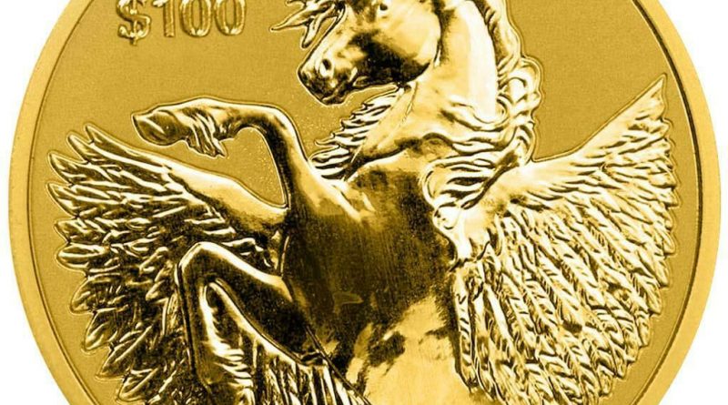 Brit. Jungferninseln 100 Dollar 2021 Pegasus Premium-Anlagemünze – 1 Oz Gold ST