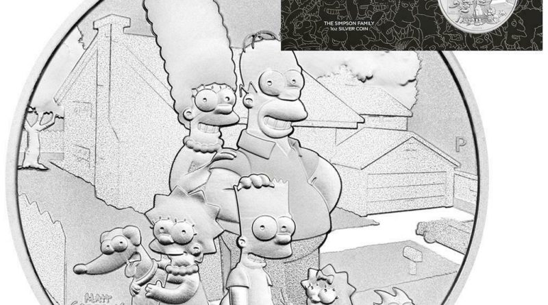 Tuvalu – 1 Dollar 2021 – Die Simpsons™ – Die Simpson™ Familie – 1 Oz Silber ST