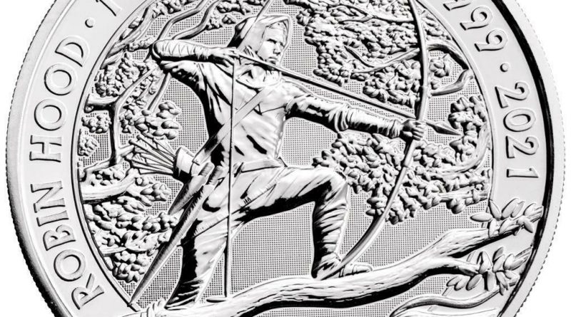 Großbritannien 2 Pfund 2021 Mythen und Legenden (1.) Robin Hood – 1 Oz Silber ST