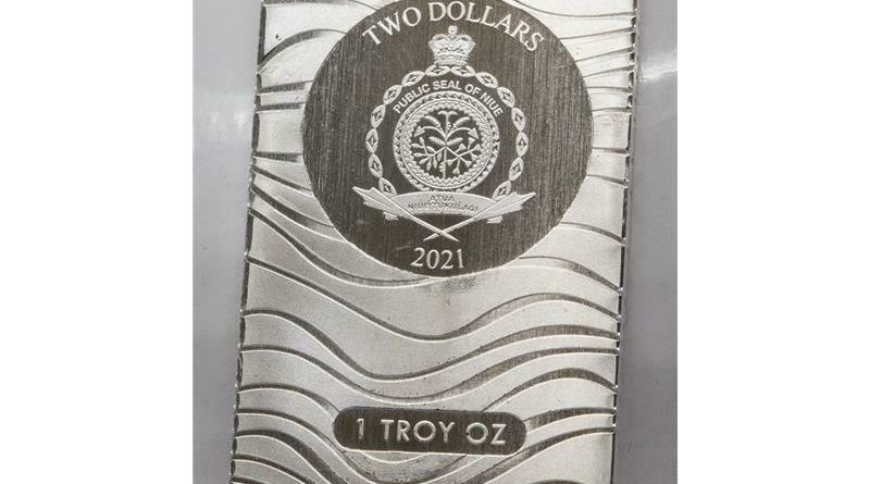 Niue Island 2 Dollar 2021 – Mandalorian Beskar Bar – 1 oz. silber* -1 Unze