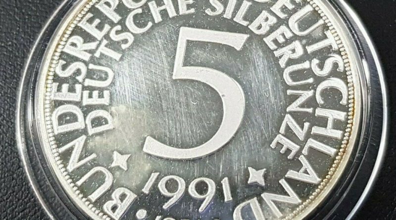 Deutsche Silberunze Feinsilber 999 Silber 1991 reines Silber 1 OZ Unze argent