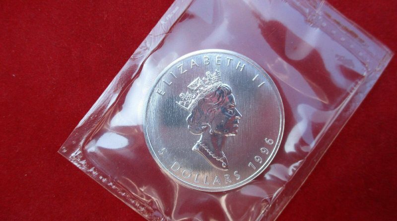 Kanada 5 Dollar von 1996 Maple Leaf 1 Oz Unze 999/1000 Silber Ag stgl Bu