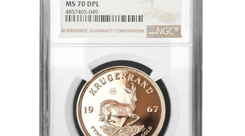 Südafrika – 1 Rand 2017 – 1967 Vintage Krügerrand – NGC MS DPL-70 – 1 Oz Gold PP