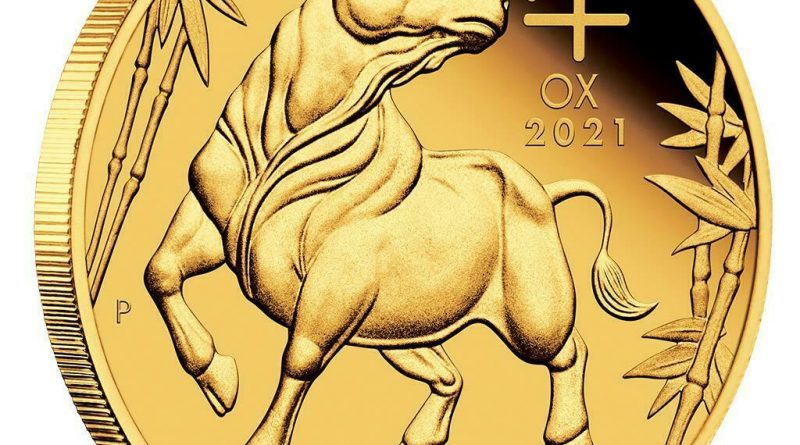 Australien 25 Dollar 2021 – Jahr des Ochsen | Ox (2.) Lunar III – 1/4 Oz Gold PP