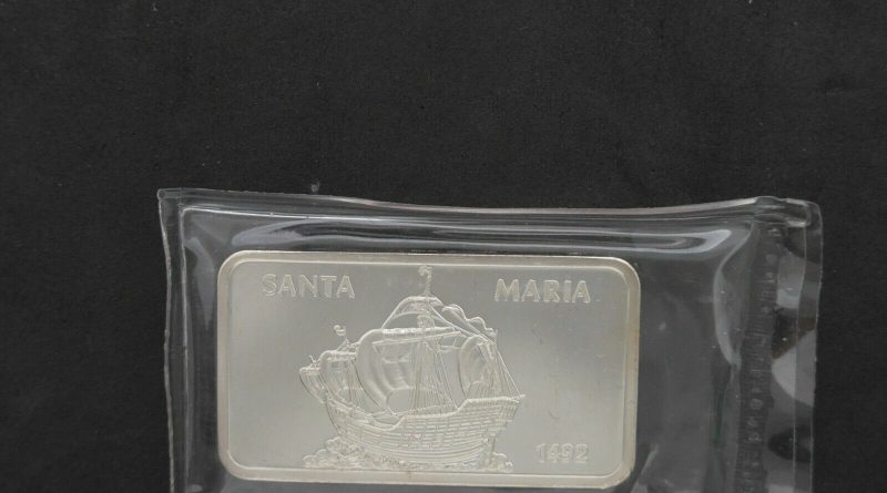 Heraeus Silberbarren Feinsilber 999 Silber Barren Santa Maria 1 OZ Unze fine