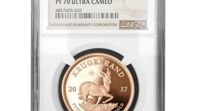 Südafrika – 1 Rand 2017 – Krügerrand – NGC PF-70 Ultra Cameo – 1 Oz Gold PP