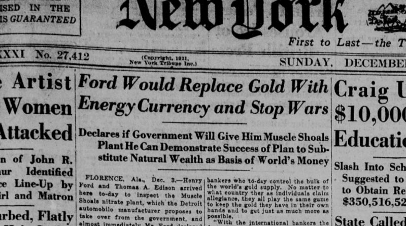 Energiewährung – Hat Henry Ford vor 100 Jahren schon den „Bitcoin“ erfunden?