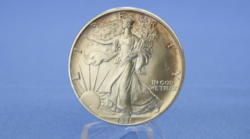 USA 1 $ Dollar American Eagle 1991 Silber 1 OZ / Unze 999 *VZ*