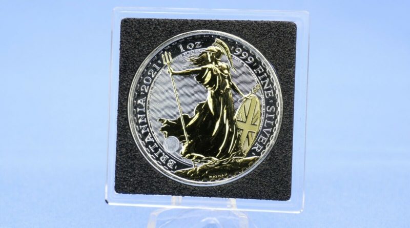 Großbritannien 2 Pfund Britannia 2021 Silber 1 OZ / Unze 999 *ST / BU* gilded